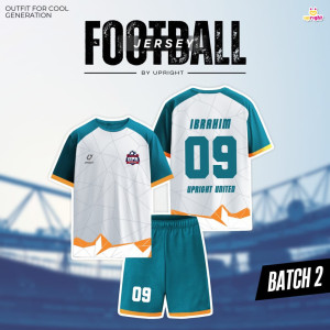 BATCH 2 JERSEY FOOTBAAL SET CUSTOM NAME DAN NOMOR PUNGGUNG BY UPRIGHT