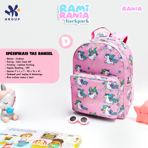 PO RAMI RANIA BACKPACK DAN LUNCH BAG CUSTOM NAME BY HK GRUP