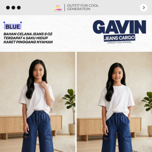 PO GAVIN JEANS CARGO BY UPRIGHT