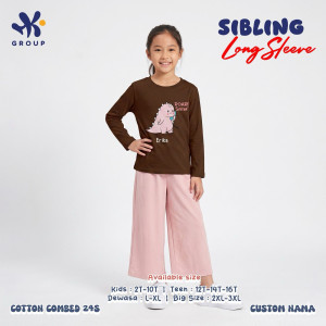 PO SIBLING TSHIRT CUSTOM NAME LENGAN PANJANG BY HK GROUP