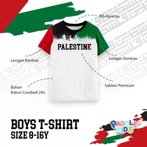 PO BOY TSHIRT SAVE PALESTINE BY PADDLE KIDS
