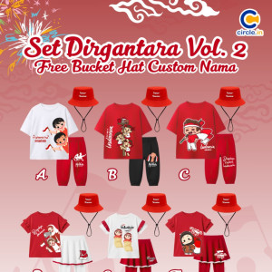 PO SET DIRGANTARA FREE BUCKET HAT CUSTOME NAME VOL 2 BY CIRCLE.IN