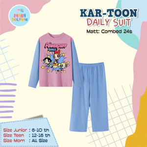 PO KARTOON DAILY SUIT PANJANG (JUN TEEN) BY MINI DOLPHIN