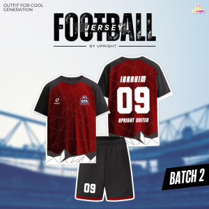 BATCH 2 JERSEY FOOTBAAL SET CUSTOM NAME DAN NOMOR PUNGGUNG BY UPRIGHT