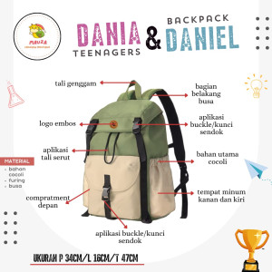 PO BACKPACK TEENAGER DANIA & DANIEL BY MAUZA