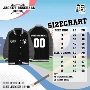 PO JACKET BASEBALL COSTUME NAME SERIES BY BAMS KIDS