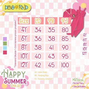 PO HAPPY SUMMER ONESET BY DENOORA