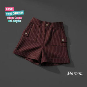 FAST PO STRIPE BUTTON SHORTPANS