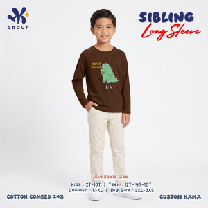 PO SIBLING TSHIRT CUSTOM NAME LENGAN PANJANG BY HK GROUP