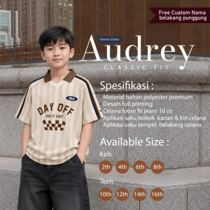 PO ONESET JERSEY AUDREY SPORTY CUSTOM NAMA BY MASTER KIDDOS