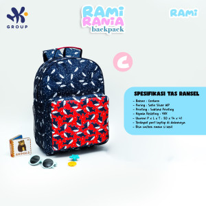 PO RAMI RANIA BACKPACK DAN LUNCH BAG CUSTOM NAME BY HK GRUP