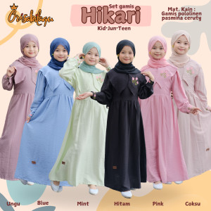 READY STOK SET GAMIS HIKARI KIDS BY ORISABILAQU