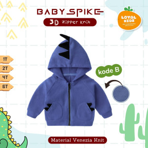 PO BABY SPIKE 3D ZIPPER KNIT BY LOYAL KIDS