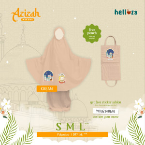 PO AZIZAH MUKENA CUSTOM NAME BY HELLOZA