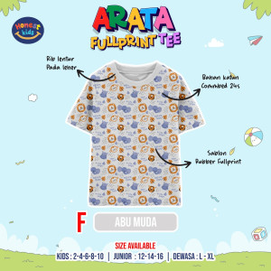 PO ARATA FULLPRINT TEE (DEWASA) BY HONEST KIDS