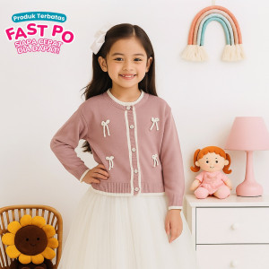 FAST PO LITTLE BOW CARDIGAN