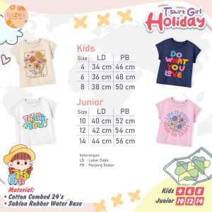 PO TSHIRT GIRL HOLIDAY BY HAZWA