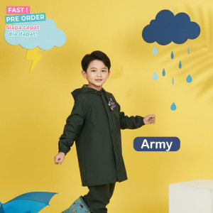 FAST PO RUN KIDS RAIN COAT