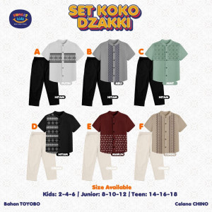 PO SETELAN KOKO DZAKKI LENGAN PENDEK BY HONESTKIDS