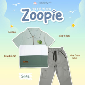 PO POLO SET TRI-TONE ZOOPIE BATCH 2 BY UPRIGHT