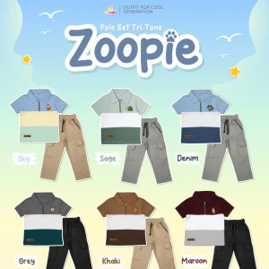 PO POLO SET TRI-TONE ZOOPIE BATCH 2 BY UPRIGHT