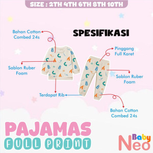 PO PAJAMAS FULL PRINT BY BABYNEO