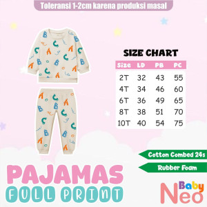 PO PAJAMAS FULL PRINT BY BABYNEO