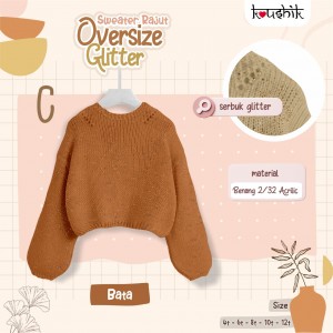 OVERSIZE GLITER SWEATER RAJUT