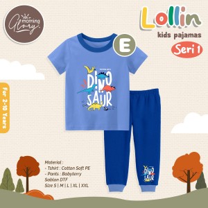 SERI 1 LOLLIN PENDEK PANJANG SET PIYAMA ANAK MGL