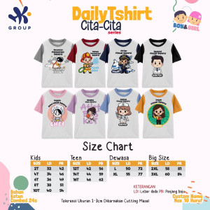 PO DAILY SUIT TSHIRT CUSTOM NAMA CITA-CITA SERIES HK GRUP