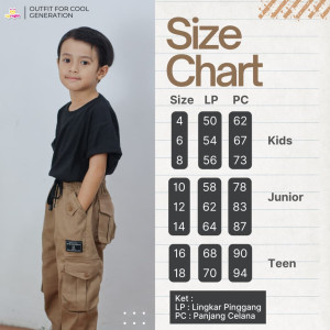 PO CARGO PANTS FARREL BY UPRIGHT KIDS