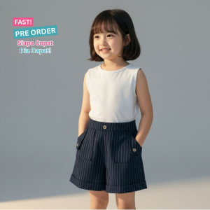 FAST PO STRIPE BUTTON SHORTPANS