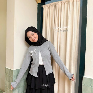 FAST PO MINJI BOW CARDIGAN