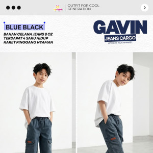 PO GAVIN JEANS CARGO BY UPRIGHT