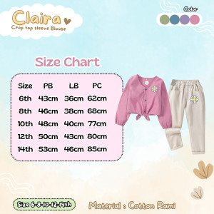 PO CLAIRA CROP TOP SLEVE BLOUSE BY MINIMINE