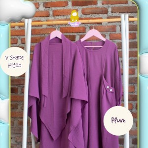 PO FRENCH KHIMAR SET MAYSARA V SHAPE HIJAB BY SYAFIQA