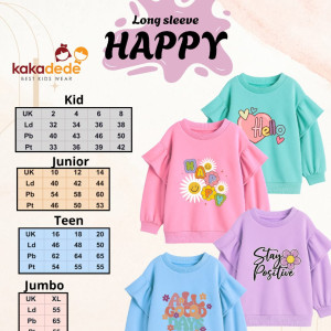 PO LONGSLEEVE HAPPY (TEEN & JUMBO) BY KAKADEDE