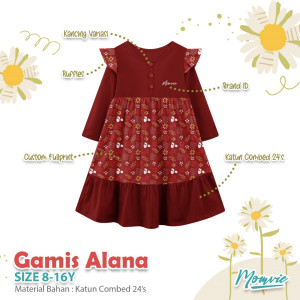 READY STOK GAMIS ALANA BY MOMVIE