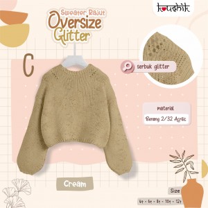 OVERSIZE GLITER SWEATER RAJUT