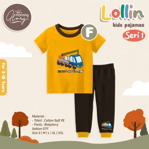 SERI 1 LOLLIN PENDEK PANJANG SET PIYAMA ANAK MGL