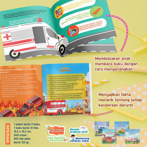 PO PAKET 4 BUKU ENSIKLOPEDIA SI KECIL SERI KENDARAAN DARURAT