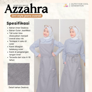 PO AZZAHRA 2IN1 STYLE JEANS OVERALL BY UPRIGHT