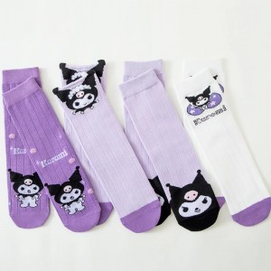 FAST PO MARU COTTON CALF SOCKS - KUROMI SERIES