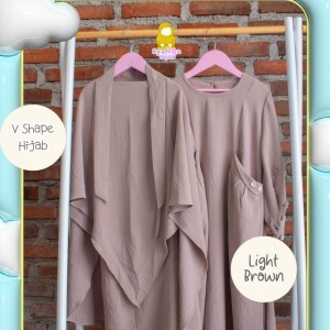 PO FRENCH KHIMAR SET MAYSARA V SHAPE HIJAB BY SYAFIQA