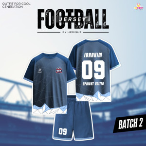 BATCH 2 JERSEY FOOTBAAL SET CUSTOM NAME DAN NOMOR PUNGGUNG BY UPRIGHT