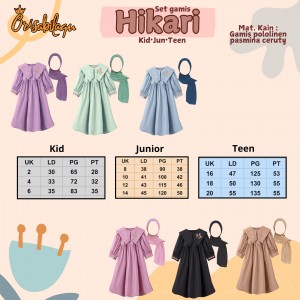 PO SET GAMIS HIKARI TEEN BY ORISABILAQU