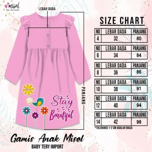 GAMIS ANAK MISEL BABY TERRY IMPORT