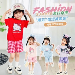 FAST PO SANRIO SET PLAID SHORT PANTS