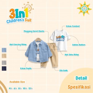 PO 3IN1 CHILDRENS SUIT BY SUN EARTH