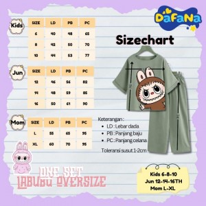 PO ONESET LABUBU OVERSIZED (MOM) BY DAFANA